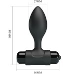 PRETTY LOVE - VIBRA BUTT 10 VIBRAÃÃES PLUG ANAL PRETO